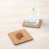 Ein roter Drache auf Bamboo wie Untersetzer (Rechte Seite)