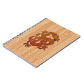 Ein roter Drache auf Bambus mögen Notizblock (Linke Seite)