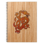 Ein roter Drache auf Bambus mögen Notizblock (Vorderseite)