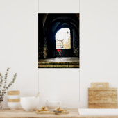 Ein Roter Fleck in einem spanischen Bogen Poster (Küche)