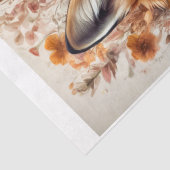 Ein roter Fuchs mit Blume-Rahmen Seidenpapier (Detail)