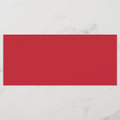 ein roter Hintergrund mit Menükarte (Rückseite)