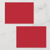 ein roter Hintergrund mit Platzkarte (Vorne/Hinten)