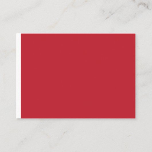 ein roter Hintergrund mit Platzkarte (Vorderseite)