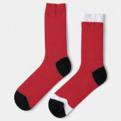 ein roter Hintergrund mit Socken (Linkes Detail)