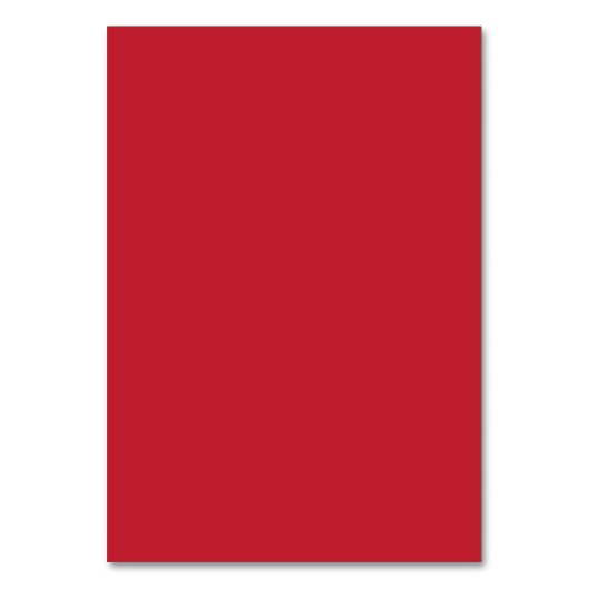 ein roter Hintergrund mit Tischnummer (Vorderseite)