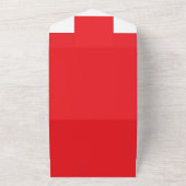 ein roter Hintergrund mit weißem Rand All In One Einladung (Außenbereich)