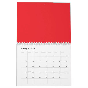 ein roter Hintergrund mit weißem Rand Kalender