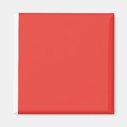 ein roter Hintergrund mit weißem Rand Magnet (Vorne)