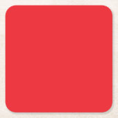ein roter Hintergrund mit weißem Rand Rechteckiger Pappuntersetzer (Vorderseite)