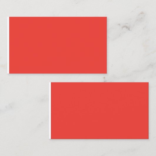 ein roter Hintergrund mit weißem Rand Telefonnummerkarte (Vorne/Hinten)