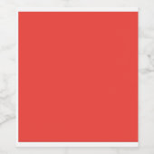 ein roter Hintergrund mit weißem Rand Weinetikett (Einzelnes Label)