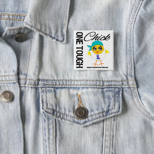 Ein roter Kick-Schilddrüsenkrebs-Krieger Button (Beispiel)