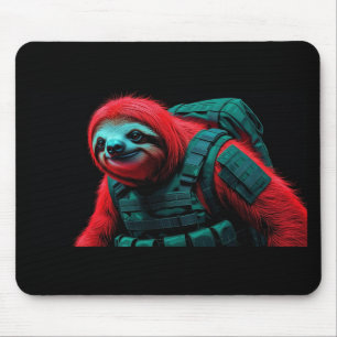 ein roter Kopfhahn in seiner Kommandouniform Mousepad