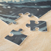 Ein roter LKW auf dem Weihnachtsmarkt Puzzle (Seite)