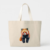 Ein Roter Panda Jumbo Stoffbeutel (Rückseite)