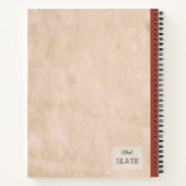 Ein roter Pfirsich und eine halbe Personalisierte  Notizblock (Rückseite)