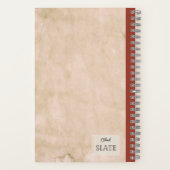 Ein roter Pfirsich und eine halbe Personalisierte Notizblock (Rückseite)