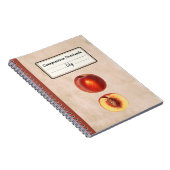 Ein roter Pfirsich und eine halbe Personalisierte Notizblock (Rechte Seite)