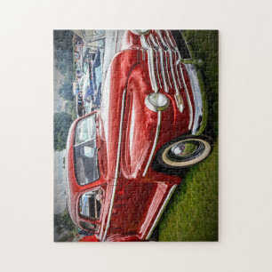 Ein roter Plymouth Special Deluxe Coupe. Puzzle