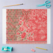 ein roter Schal mit Blume darauf Seidenpapier (Basteln)