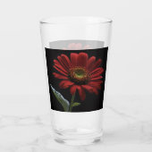 ein roter Schwanz auf schwarz Links Seite, Glas (Rückseite)