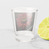 ein roter Schwanz auf schwarz Links Seite, Schnapsglas (Rückseite)