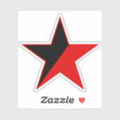 Ein roter Stern der Anarchie v2 Aufkleber (Blatt)