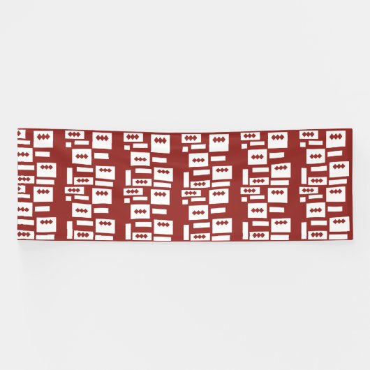 Ein roter Teppich mit einem textilen Muster wird a Banner (Horizontal)