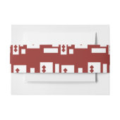 Ein roter Teppich mit einem textilen Muster wird a Einladungsbanderole (Vorderseite Beispiel)