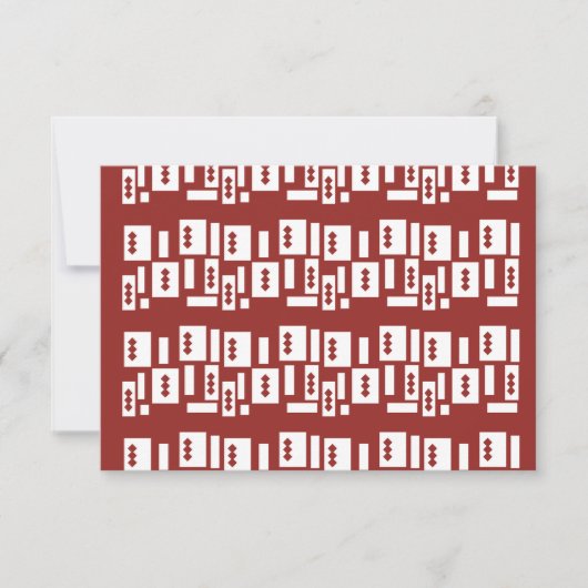 Ein roter Teppich mit einem textilen Muster wird a RSVP Karte (Vorderseite)