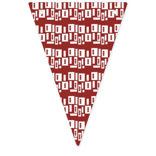 Ein roter Teppich mit einem textilen Muster wird a Wimpelkette (Zweite Fahne)