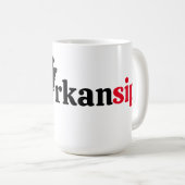 Ein roter Text Kaffeetasse (VorderseiteRechts)