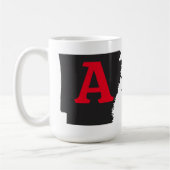 Ein roter Text Kaffeetasse (Links)