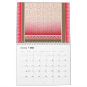 Ein roter und rosafarbener Teppich mit kühlem Mobi Kalender (Jan 2026)