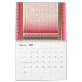 Ein roter und rosafarbener Teppich mit kühlem Mobi Kalender (Feb 2027)