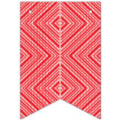 ein roter und weißer Hintergrund mit einem Diamant Wimpelkette (Zweite Fahne)