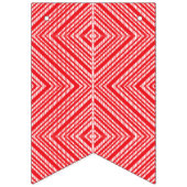 ein roter und weißer Hintergrund mit einem Diamant Wimpelkette (Erste Fahne)