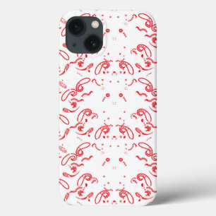 ein roter und weißer Hintergrund mit einem Muster Case-Mate iPhone Hülle