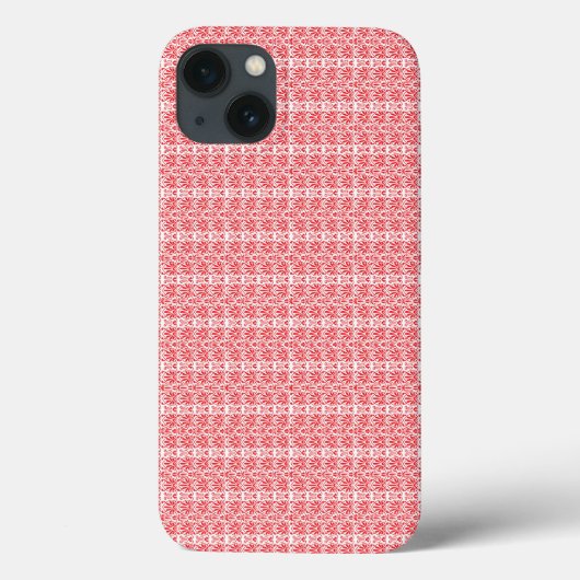 ein roter und weißer Hintergrund mit einem Muster Case-Mate iPhone Hülle (Rückseite)