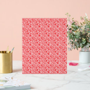 ein roter und weißer Hintergrund mit kleinen weiße Acrylschild