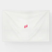 ein rotes Blätter auf schwarzem Hintergrund Banner (Horizontal)