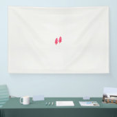 ein rotes Blätter auf schwarzem Hintergrund Banner (Messe)