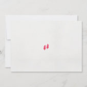 ein rotes Blätter auf schwarzem Hintergrund Einladung (Vorderseite)