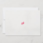 ein rotes Blätter auf schwarzem Hintergrund Einladung (Rückseite)