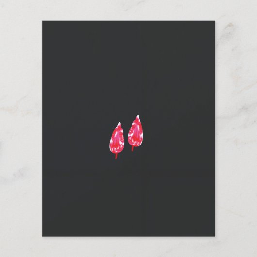 ein rotes Blätter auf schwarzem Hintergrund Flyer (Vorne)