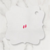 ein rotes Blätter auf schwarzem Hintergrund Geschenkanhänger (Rückseite)