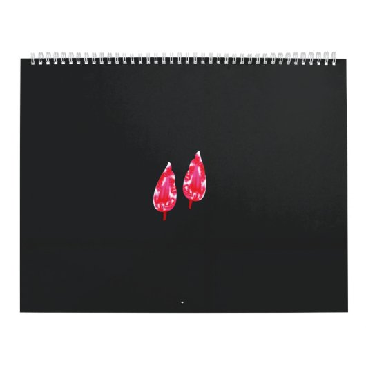 ein rotes Blätter auf schwarzem Hintergrund Kalender (Titelbild)