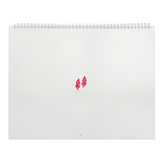 ein rotes Blätter auf schwarzem Hintergrund Kalender (Titelbild)