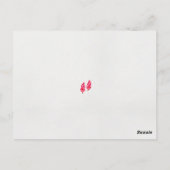 ein rotes Blätter auf schwarzem Hintergrund Postkarte (Rückseite)